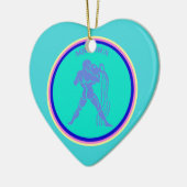 Aquarius Heart Ornament (Links)
