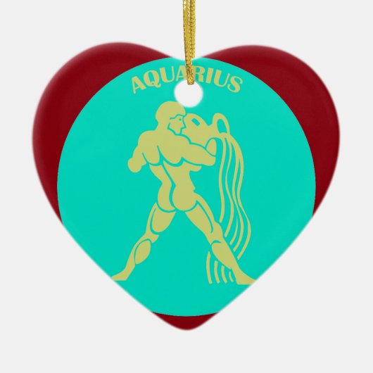 Aquarius Heart Ornament (Vorne)