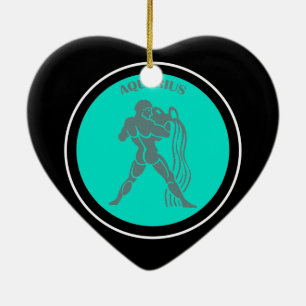 Aquarius Heart Ornament