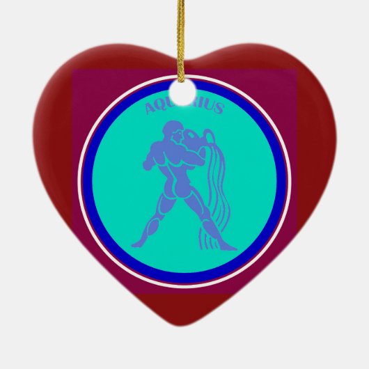 Aquarius Heart Ornament (Hinten)