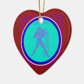 Aquarius Heart Ornament (Links)