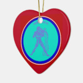 Aquarius Heart Ornament (Links)