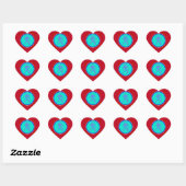 Aquarius Heart Sticker (Blatt)