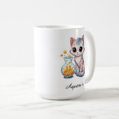 Aquarius Himmels-Zodiakustasse - Rosa Wassermann Kaffeetasse (VorderseiteRechts)