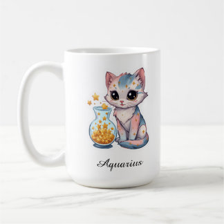Aquarius Himmels-Zodiakustasse - Rosa Wassermann Kaffeetasse