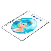 Aquarius Horoscope Zodiac Fantasy Notizblock (Linke Seite)