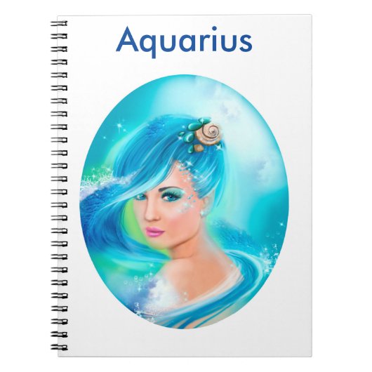 Aquarius Horoscope Zodiac Fantasy Notizblock (Vorderseite)
