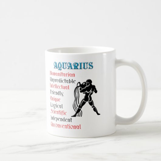 Aquarius Horoscope Zodiac Sign Kaffeetasse (Rechts)