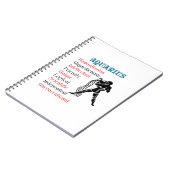Aquarius Horoscope Zodiac Sign Notizblock (Linke Seite)