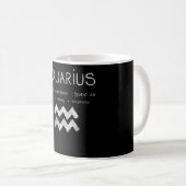Aquarius Horoskop Astrologie Star Geburt Kaffeetasse (VorderseiteRechts)