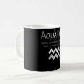 Aquarius Horoskop Astrologie Star Geburt Kaffeetasse (Vorderseite Links)