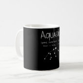 Aquarius Horoskop Astrologie Star Geburt Kaffeetasse (Vorderseite Links)