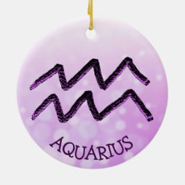 Aquarius Horoskop Astrologie Zodiac-Zeichen Keramik Ornament