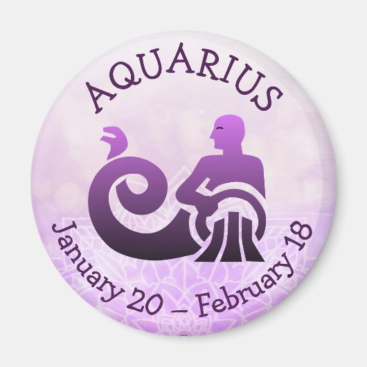 Aquarius Horoskop Astrologie Zodiac-Zeichen Magnet (Vorne)