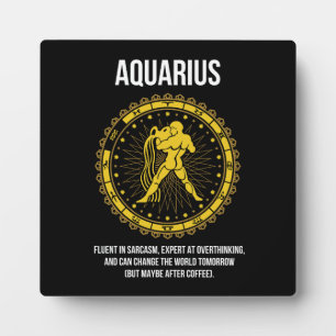 Aquarius - Horoskop, Funny Zodiac-Zeichen-Spaß Fotoplatte
