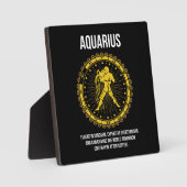 Aquarius - Horoskop, Funny Zodiac-Zeichen-Spaß Fotoplatte (Vorderseite)