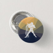 Aquarius-Horoskop-Schild Button (Vorne & Hinten)