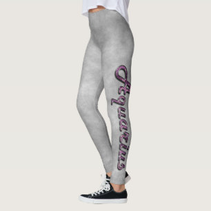 Aquarius in Amethyst Gemstone Leggings