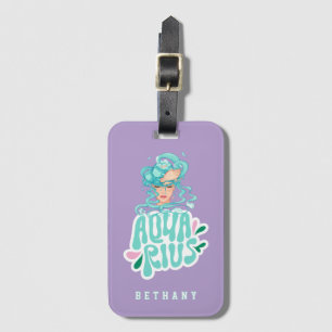 Aquarius Individuelle Name Geburtstagsgeschenk Gepäckanhänger