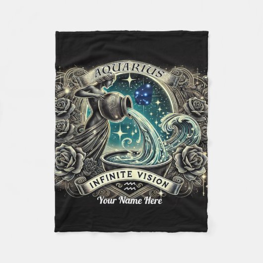 Aquarius "Infinite Vision" Fleece Blanket (Vorderseite)