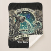 Aquarius "Infinite Vision" Sherpa Blanket Sherpadecke (Vorderseite)