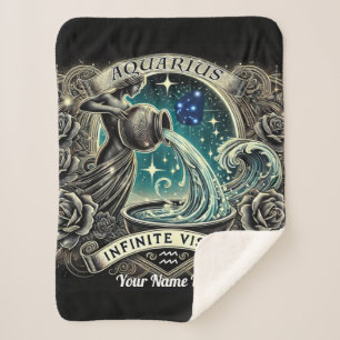 Aquarius "Infinite Vision" Sherpa Blanket Sherpadecke