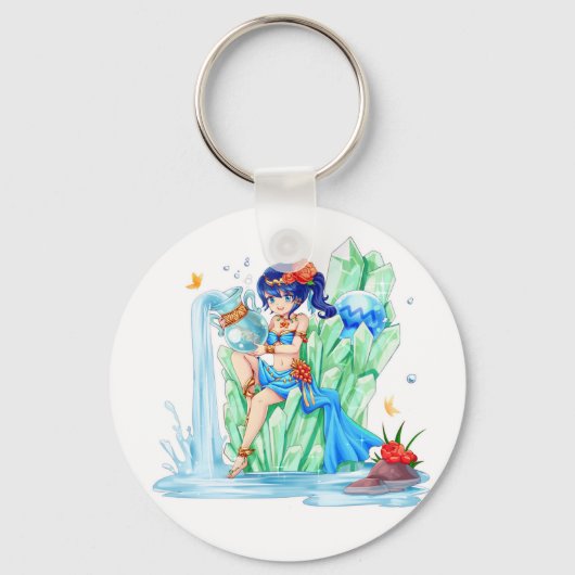 Aquarius, Januar Baby, zodischer Schlüsselanhänger (Vorderseite)