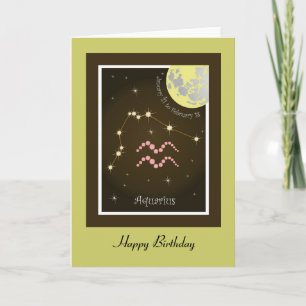 Aquarius January 21 to February 18 Karte