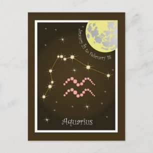 Aquarius January 21 to February 18 Postkarte