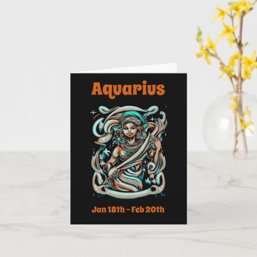 Aquarius Karte (Gelbe Blume)