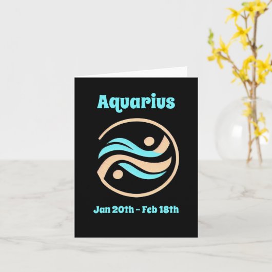 Aquarius Karte (Gelbe Blume)