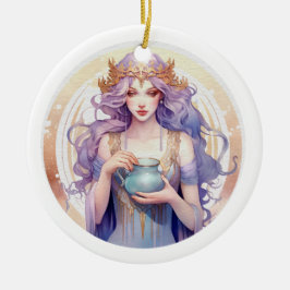 Aquarius Keramik Ornament