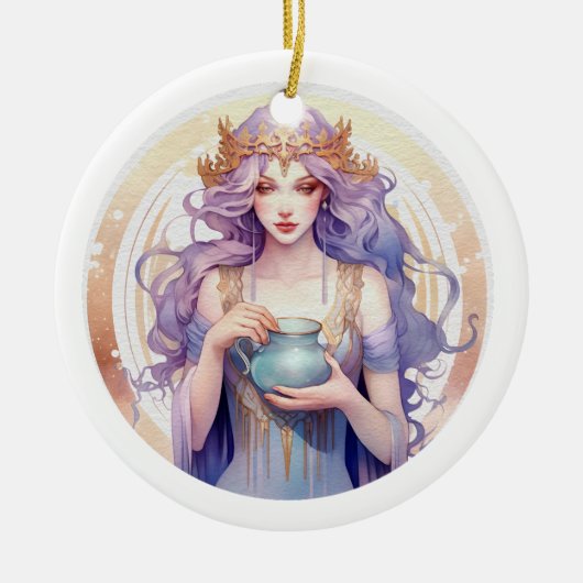 Aquarius Keramik Ornament (Vorne)
