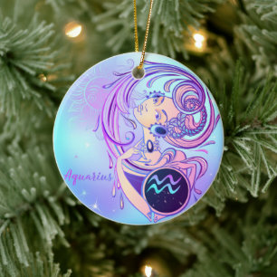 Aquarius Keramik Ornament