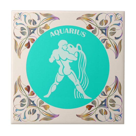 Aquarius Keramik Tile Fliese (Vorderseite)