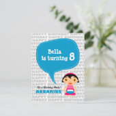Aquarius Kids Party Einladung (Stehend Vorderseite)