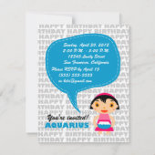 Aquarius Kids Party Einladung (Rückseite)