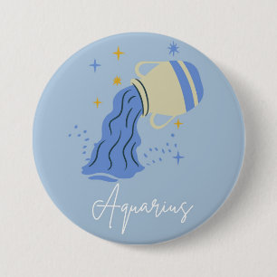 Aquarius-Knopfabzeichen Button