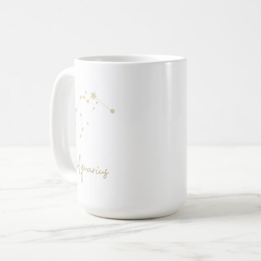 Aquarius-Konstellation Kaffeetasse (Vorderseite Links)