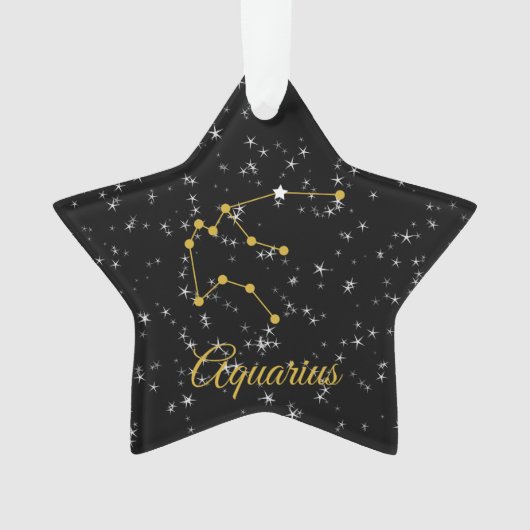 Aquarius-Konstellation Ornament (Vorderseite)