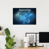 Aquarius-Konstellation Poster (Heimbüro)