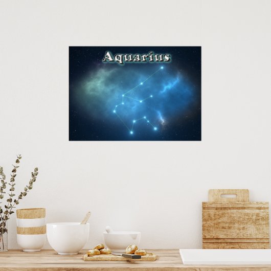 Aquarius-Konstellation Poster (Küche)