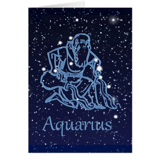 Aquarius Konstellation und Sternzeichen mit Sterne (Vorne)