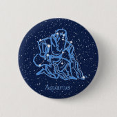 Aquarius Konstellation und Sternzeichen mit Sterne Button (Vorderseite)