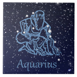 Aquarius Konstellation und Sternzeichen mit Sterne Fliese