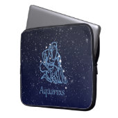 Aquarius Konstellation und Sternzeichen mit Sterne Laptopschutzhülle (Vorderseite Links)
