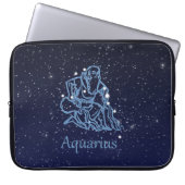 Aquarius Konstellation und Sternzeichen mit Sterne Laptopschutzhülle (Vorderseite)