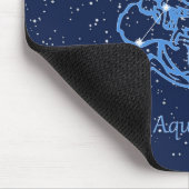 Aquarius Konstellation und Sternzeichen mit Sterne Mousepad (Ecke)