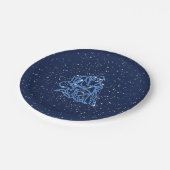 Aquarius Konstellation und Sternzeichen mit Sterne Pappteller (Schrägansicht)