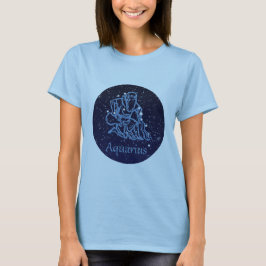 Aquarius Konstellation und Sternzeichen mit Sterne T-Shirt